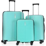 Ççs 5224 Açık Yeşil Kabin Orta Büyük Boy 3'lü Valiz Set