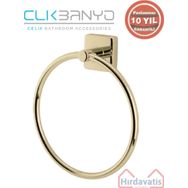 Çelik Banyo Paslanmaz Pirinç Vizyon Yuvarlak Havluluk Altın Sarı Gold