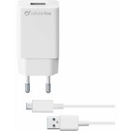 Cellularline 10 W Beyaz Micro USB Seyahat Şarjı