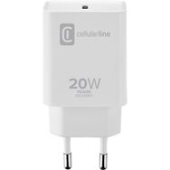 Cellularline 20W Dual Port Beyaz Şarj Adaptörü