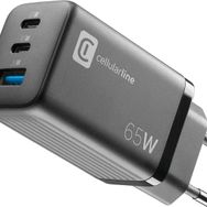 Cellularline Multipower Gan 3 Port 2x65 Watt Siyah Süper Hızlı Şarj Adaptörü
