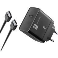 Cellularline Süper Fast Charge Pd 45W Şarj Kiti Adaptör Kablo Siyah