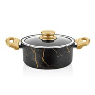 Cem Gold 26 cm Marble Derin Tencere
