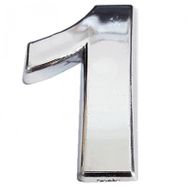 Cemax 5 cm Krom Yapışkanlı 1 Rakamı