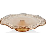 Cemile Dantel Luster Amber 32.5 cm Ayaklı Cam Tabak