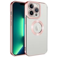 Ceponya Apple iPhone 11 Pro Max Köşeleri Renkli Şeffaf Kamera Korumalı Silikon Luxury Kapak Kılıf
