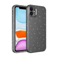 Ceponya Apple iPhone 12 Kamera Korumalı Simli Lüks Koton Kapak Kılıf