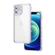 Ceponya Apple iPhone 12 Kamera Korumalı Taşlı Mina Kapak Kılıf