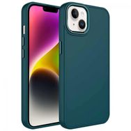 Ceponya Apple iPhone 14 Plus Metal Çerçeve ve Buton Tasarımlı Silikon Zore Luna Kapak Kılıf