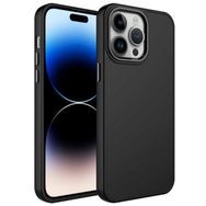Ceponya Apple iPhone 14 Pro Max Metal Çerçeve ve Buton Tasarımlı Silikon Zore Luna Kapak Kılıf