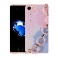 Ceponya Apple iPhone 7 Simli Desenli El Askılı Tutacaklı Elsa Silikon Kapak Kılıf