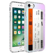 Ceponya Apple iPhone 8 Airbag Kenarlı Renkli Desenli Elegans Silikon Kılıf
