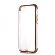 Ceponya Apple iPhone 8 Kamera Korumalı Kenarları Renkli Şeffaf Voit Silikon Kılıf