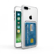 Ceponya Apple iPhone 8 Plus Kartlıklı Şeffaf Setra Clear Silikon Kapak Kılıf