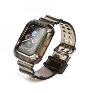 Ceponya Apple Watch 38 mm Krd-27 Şeffaf Renkli Transparan Silikon Kordon