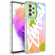 Ceponya Galaxy A23 Kamera Çıkıntılı Renkli Desenli Silikon Kılıf