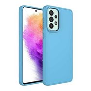 Ceponya Galaxy A23 Metal Çerçeve ve Buton Tasarımlı Silikon Luna Kapak Kılıf