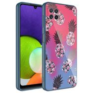 Ceponya Galaxy M32 Kamera Korumalı Desenli Sert Silikon Epoksi Kapak Kılıf