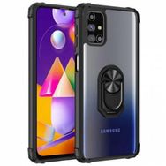 Ceponya Galaxy M51 Kenarları Renkli Antişok Şeffaf Yüzüklü Kılıf