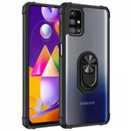 Ceponya Galaxy M51 Kenarları Renkli Antişok Şeffaf Yüzüklü Kılıf