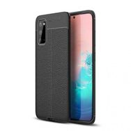 Ceponya Galaxy S20 Deri Desenli Kamera Korumalı Silikon Kılıf