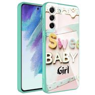 Ceponya Galaxy S21 Fe Kamera Korumalı Desenli Sert Silikon Epoksi Kapak Kılıf