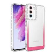 Ceponya Galaxy S21 FE Simli ve Renk Geçiş Tasarımlı Lens Korumalı Park Kapak Kılıf