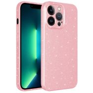 Ceponya iPhone 13 Pro Kamera Korumalı Simli Parıltılı Lüks Silikon Kılıf