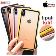 Ceponya iPhone X Renk Geçişli Tıpalı Kenarları Renkli Silikon Kılıf