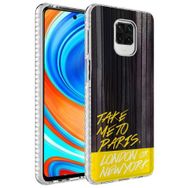 Ceponya Xiaomi Redmi Note 9S Airbag Kenarlı Renkli Desenli Elegans Silikon Kılıf