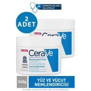 CeraVe Krem Kuru ve Çok Kuru Ciltler 340 ml 2 Adet Nemlendirici