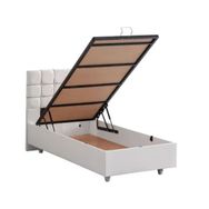 Cesur 90x200 cm Beyaz Almada Baza ve Başlık Seti