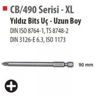 Ceta Form CB/903 1/4 inç PH 3x90 mm 12'li Yıldız Bits Uç