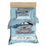 Çeyiz Diyarı Dijital Baskılı Bear Boy Su Yeşili 3d Bebek Nevresim Takımı