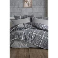 Çeyiz Diyarı Rian 195x220 cm Çift Kişilik Gri Nevresim Takımı
