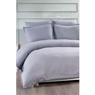 Çeyiz Diyarı Satin Kinox Armürlü Çift Kişilik Gri Nevresim Takımı