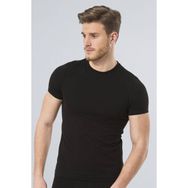 Ceyizalisverisi Siyah M Türen Erkek Likralı T-Shirt