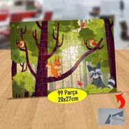 CF5 Ağaç Dalında Kuş Ve Arkadaşları 99 Parça Puzzle Yapboz Tablo
