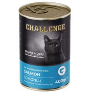 Challenge Somonlu Kısırlaştırılmış Jöle Et Parçalı 400 gr Kedi Konservesi