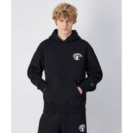 Champion 221192-KK001 Siyah Street Varsity Hooded Erkek Sweatshirt