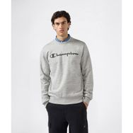 Champion 221811-EM021 Gri Script Shop Crewneck Erkek Sweatshirt