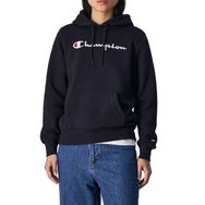 Champion Legacy Büyük Logo Kapüşonlu Siyah Kadın Sweatshirt