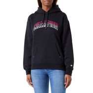 Champion Legacy Color Punch Yazılı Kapüşonlu Siyah Kadın Sweatshirt