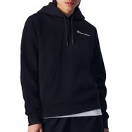 Champion Legacy Yazılı Logo Kapüşonlu Siyah Kadın Sweatshirt