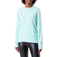 Champion Spring Terry Pastel Mavi Bisiklet Yaka Kadın Sweatshirt