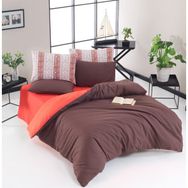 Charlotte Casual Çift Kişilik 200x220 cm Kahverengi Pudra Nevresim Takımı