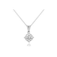 Chavin 1 Carat Zirkon Tektaş Gümüş Bayan Kolye dh16by