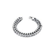 Chavin DG35 8 mm Kalın Gri Çelik Erkek Bileklik