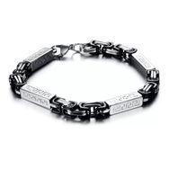 Chavin DG99SY 6 mm Kral ve Greek Desen Çelik Erkek Bileklik