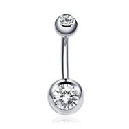 Chavin DT92 Yuvarlak Taşlı Göbek Piercing